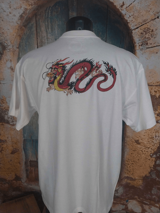 T-SHIRT BLANC HOMME(H19) DRAGON