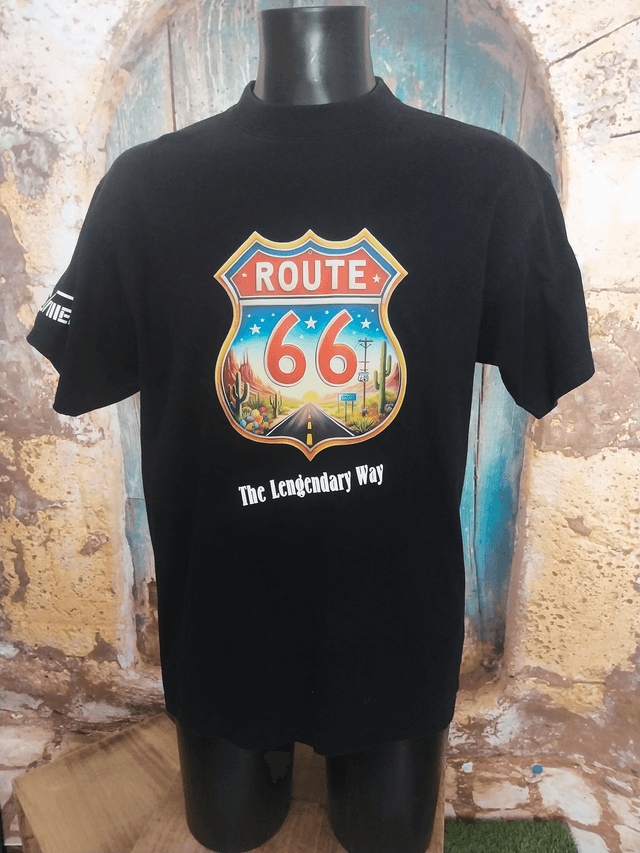 T-shirt Noir Homme Route 66 (H28)