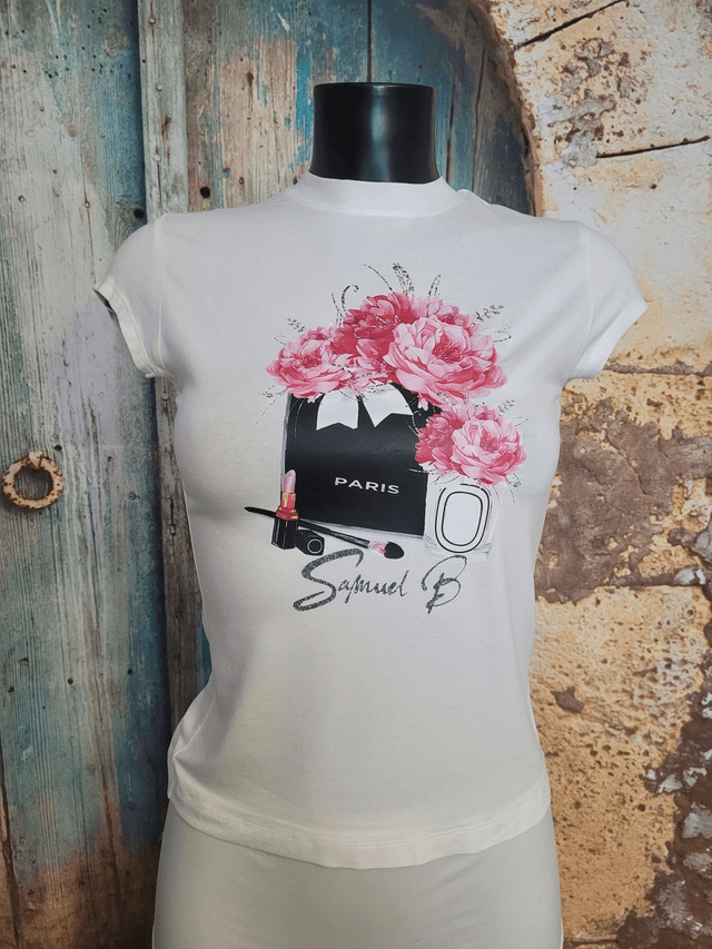 T-Shirt Blanc Femme PARIS (A39)