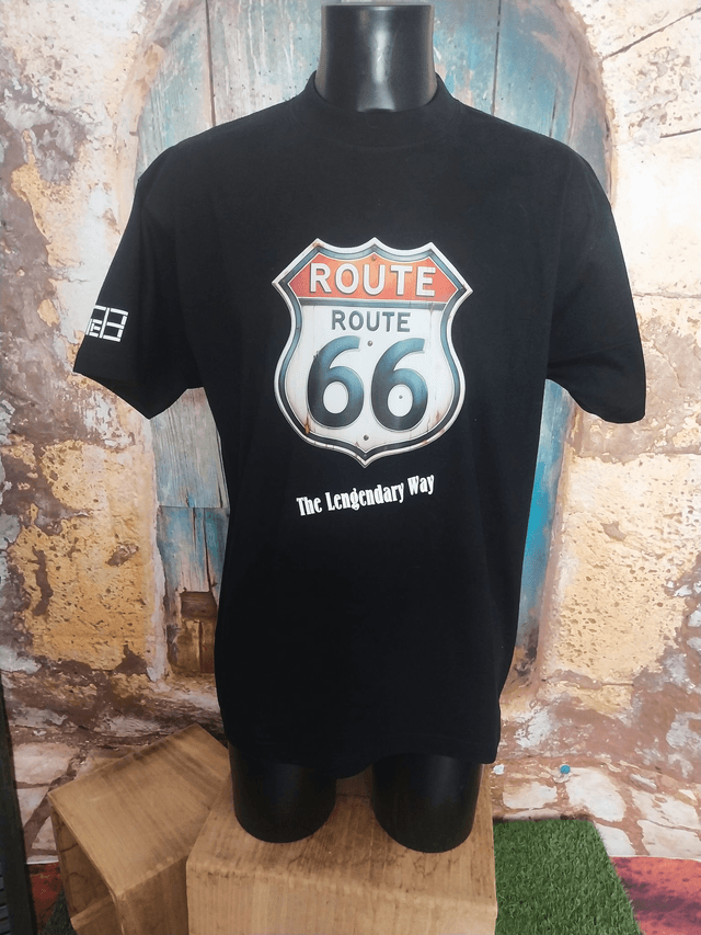 T-Shirt noir Homme Route 66(H29)