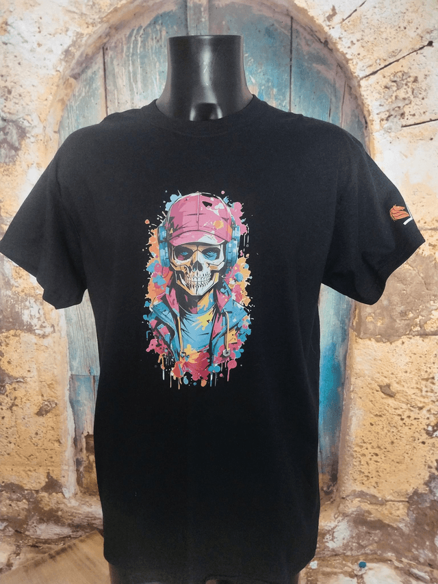 T-Shirt Noir Homme SKUL (H26)